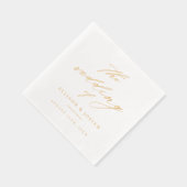 Elegant Script Wedding Folie Servetten (Rechts)