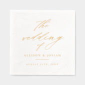 Elegant Script Wedding Folie Servetten (Voorkant)