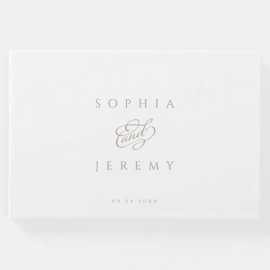 Elegant Script Wedding Gastenboek (Voorkant)