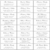 Elegant Script Wedding Guest Address Sticker (Voorkant)