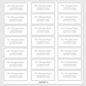 Elegant Script Wedding Guest Adresetiketten Sticker (Vel)