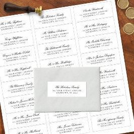 Elegant Script Wedding Guest Adresetiketten Sticker