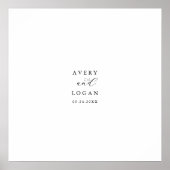 Elegant Script Wedding Guest Signing Poster (Voorkant)