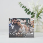 Elegant Script Wedding Hartelijk dank Briefkaart (Staand voorkant)