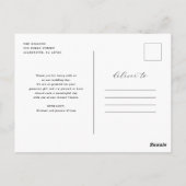 Elegant Script Wedding Hartelijk dank Briefkaart (Achterkant)