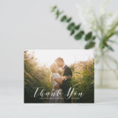 Elegant Script Wedding Hartelijk dank Briefkaart (Staand voorkant)
