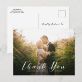 Elegant Script Wedding Hartelijk dank Briefkaart (Voorkant / Achterkant)
