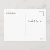Elegant Script Wedding Hartelijk dank Briefkaart (Achterkant)