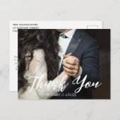 Elegant Script Wedding Hartelijk dank Briefkaart (Voorkant / Achterkant)