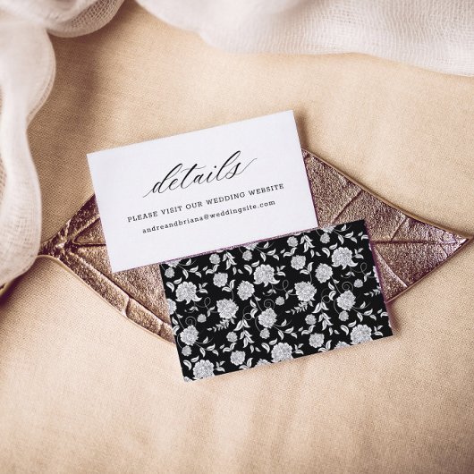 Elegant Script Wedding Informatiekaartje