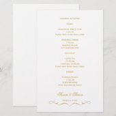 Elegant Script Wedding Information Kaart - Gold (Voorkant / Achterkant)
