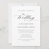 Elegant Script Wedding Invitation Kaart (Voorkant)