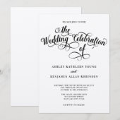 Elegant Script Wedding Invitation Kaart (Voorkant / Achterkant)