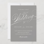 Elegant Script Wedding Invitation Kaart (Voorkant)