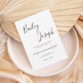 Elegant Script Wedding Invitation Kaart