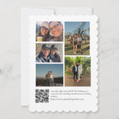 Elegant Script Wedding Invitation with 5 Photos Kaart (Achterkant)