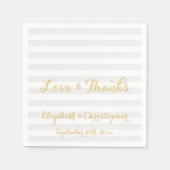 Elegant Script Wedding Jubileum Paper Napkins Servetten (Voorkant)