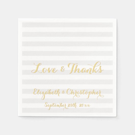Elegant Script Wedding Jubileum Paper Napkins Servetten (Voorkant)