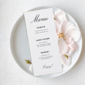 Elegant Script Wedding Menu Card