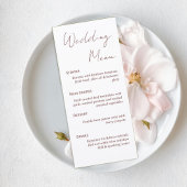 Elegant Script Wedding Menu Card