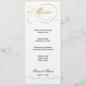 Elegant Script Wedding Menu (Gold) (Voorkant)