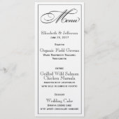 Elegant Script Wedding Menu Kaart (Voorkant)