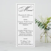 Elegant Script Wedding Menu Kaart (Staand voorkant)