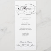 Elegant Script Wedding Menu - Zwart (Voorkant)