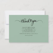 Elegant Script Wedding Photo Bedankkaart (Achterkant)