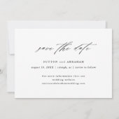 Elegant Script Wedding Photo Collage Save The Date (Achterkant)
