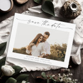 Elegant Script Wedding Photo Kaart