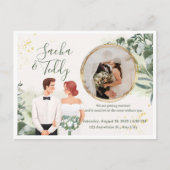 Elegant Script Wedding Photo Save the Date  Aankondigingskaart (Voorkant)