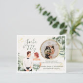 Elegant Script Wedding Photo Save the Date Aankondigingskaart (Staand voorkant)