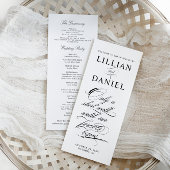Elegant Script Wedding Program