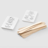 Elegant Script Wedding Program Hand Fan Handwaaier (Niet-gemonteerd)