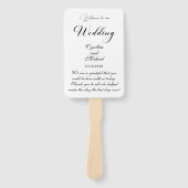 Elegant Script Wedding Program Handwaaier (Voorkant)