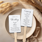 Elegant Script Wedding Program Handwaaier