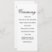 Elegant Script Wedding Program Programmakaart (Voorkant / Achterkant)