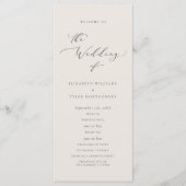 Elegant Script Wedding Program Programmakaart (Voorkant)