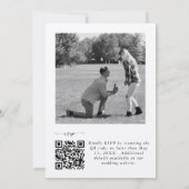 Elegant Script Wedding QR Code Invitation Kaart (Achterkant)