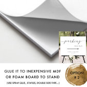 Elegant Script Wedding Receptie Parkeerbord Poster