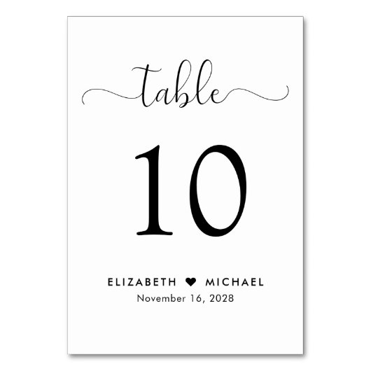 Elegant Script Wedding Reception Kaart (Voorkant)