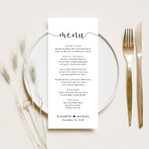 Elegant Script Wedding Reception