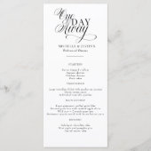 Elegant Script Wedding Repetitie Diner Menu (Voorkant)
