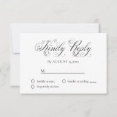 Elegant Script Wedding Response Kaart (Voorkant)