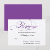 Elegant Script Wedding Response RSVP Kaartje (Voorkant / Achterkant)
