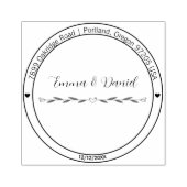 Elegant Script Wedding Return Address Stamp Rubberstempel (Afrduk)