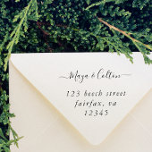 Elegant Script Wedding Return-adres Rubberstempel