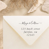 Elegant Script Wedding Return-adres Rubberstempel