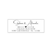 Elegant Script Wedding Return-adres Zelfinktende Stempel (Design)